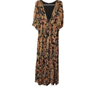 Love Sam Dark Wonder Bohemian Floral Maxi Dress Size Small